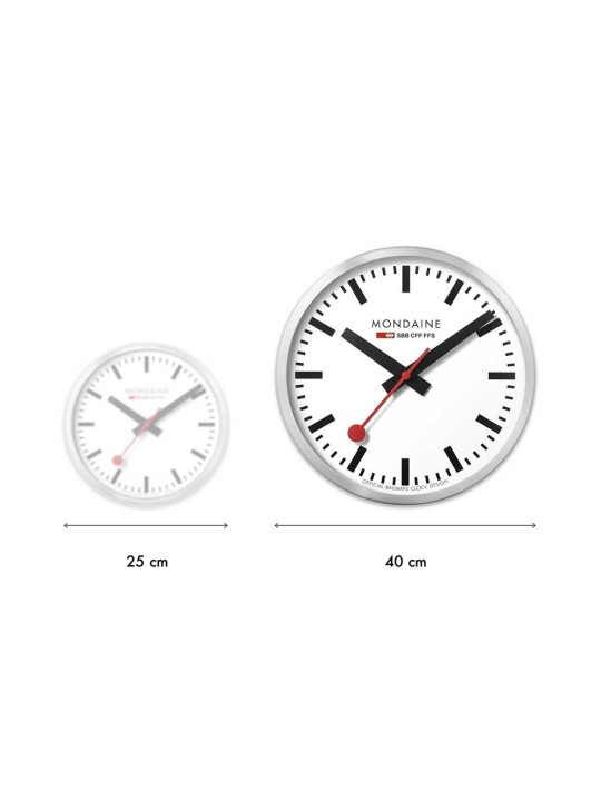 orologio da muro Mondaine A995.CLOCK.17SBK Rose Gold Wall Clock, Station Clock 40 cm Made Off aluminum MONDAINE www.essenzetotal