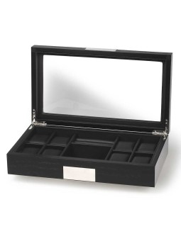 scatola orologio Rothenschild RS-2353-8BL Wooden Watch And Accessory Box [8] Black
