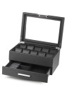 scatola orologio Rothenschild RS-LMWB-10WD Watch And Accessory Box Made Off Imitation Leather [10] Black With Drawer