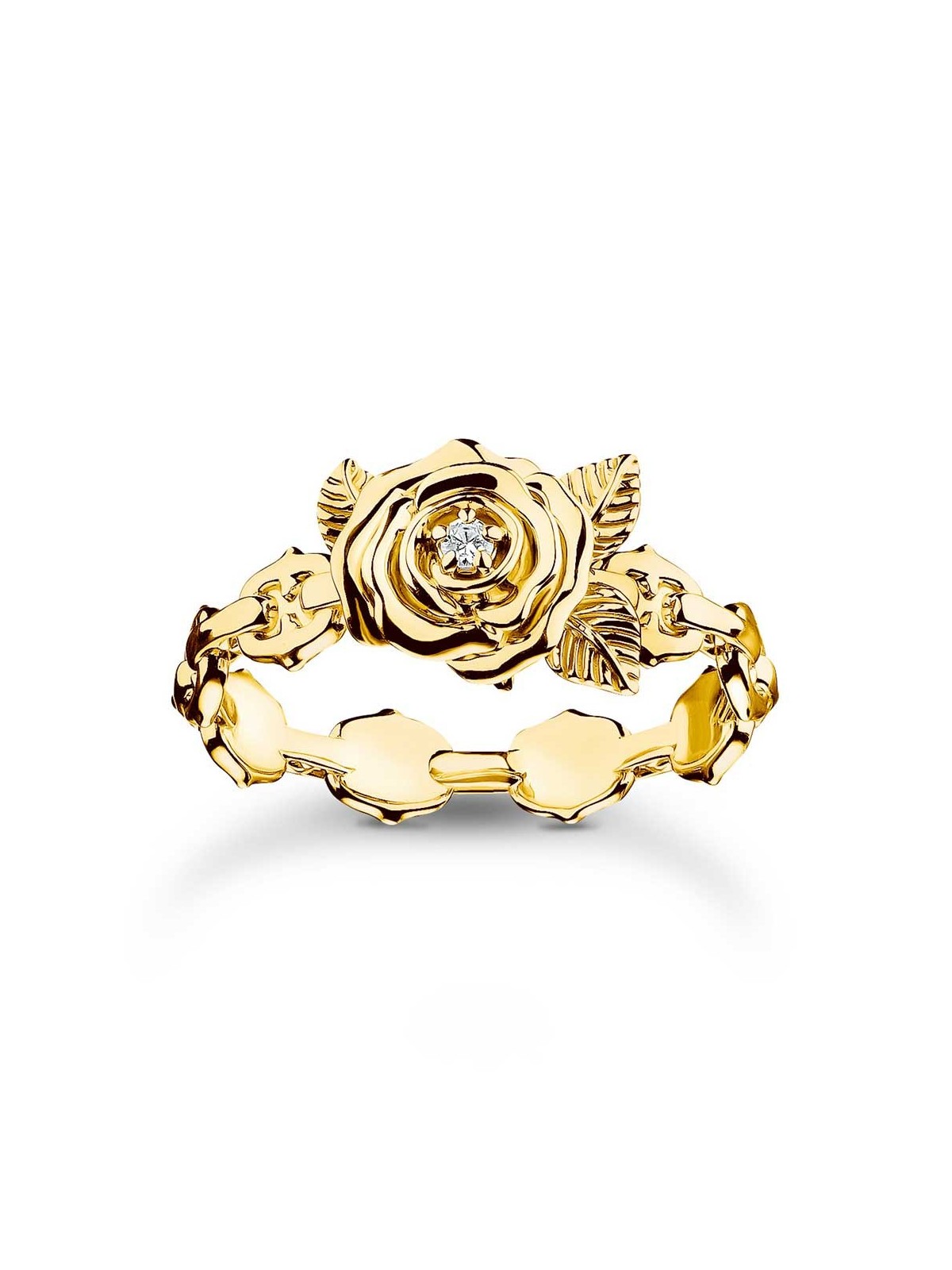 anello donna Thomas Sabo TR2482-414-39-56 Gold-plated Ring Roses Romance Ladies