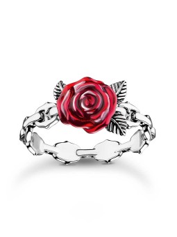 anello donna Thomas Sabo TR2482-664-10-56 Silver Ring Roses Romance Ladies