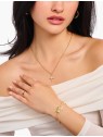 collana donna Thomas Sabo KE2296-445-14-L45V Gold-plated Necklace With Cross Pendant Romance Ladies
