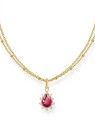 collana donna Thomas Sabo KE2294-995-10-L45V Gold-plated Necklace With Red Vintage Romance Pendant Ladies