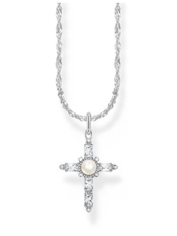 collana donna Thomas Sabo KE2296-167-14-L45V Silver Necklace With Cross Pendant Romance Ladies
