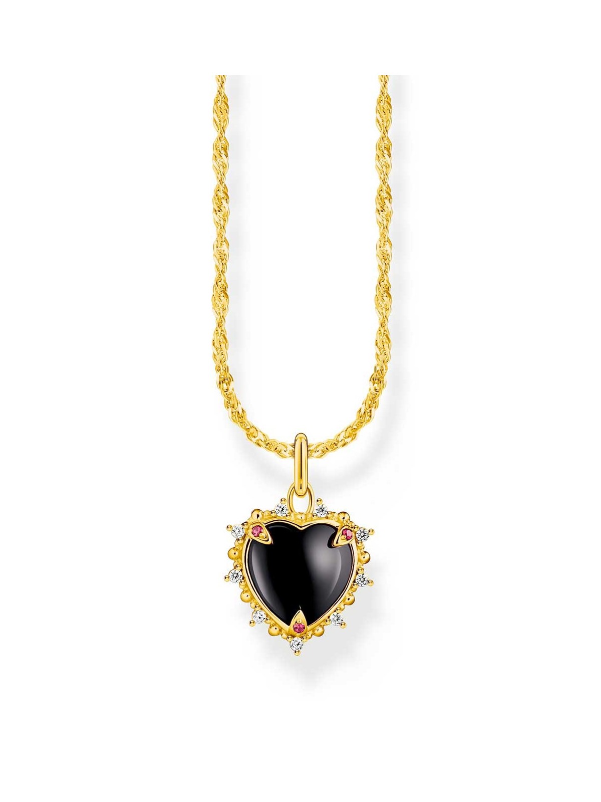 collana donna Thomas Sabo KE2297-995-11-L45V Gold-plated Necklace With Heart Romance Pendant Ladies