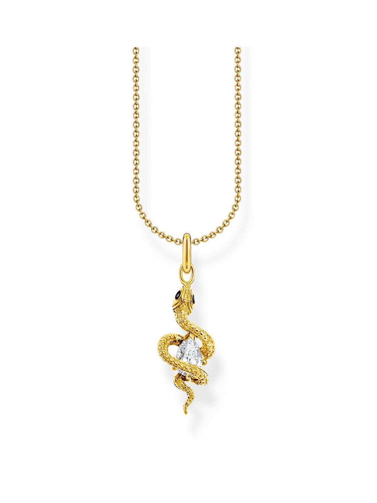 collana donna Thomas Sabo KE2300-565-14-L45V Gold-plated Necklace With Tempting Romance Snake Pendant Ladies
