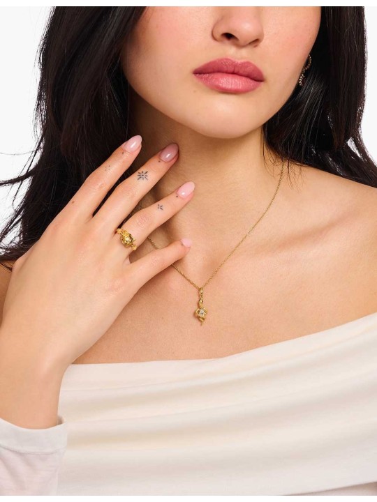 collana donna Thomas Sabo KE2300-565-14-L45V Gold-plated Necklace With Tempting Romance Snake Pendant Ladies