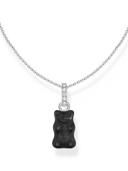 collana donna Thomas Sabo KE2209-052-11-L45V Necklace With Black Gold Bear Pendant And Zirconia Ladies