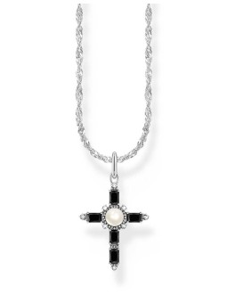 collana donna Thomas Sabo KE2296-167-11-L45V Silver Necklace With Cross Pendant Cross Romance Ladies
