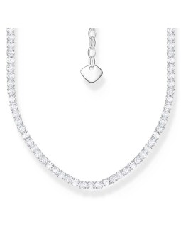 collana donna Thomas Sabo KE2303-051-14-L42V Silver Necklace With White stones Ladies