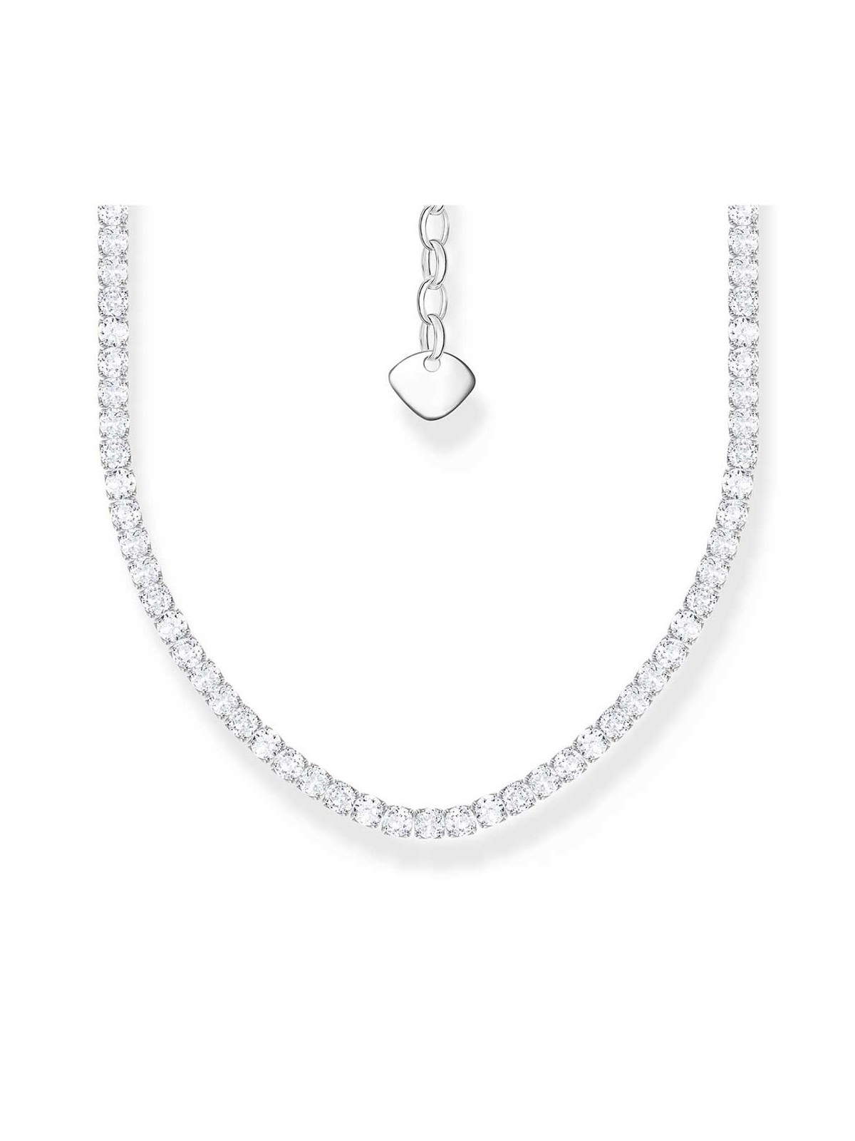 collana donna Thomas Sabo KE2303-051-14-L42V Silver Necklace With White stones Ladies