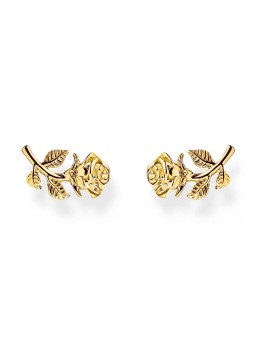 orecchini donna Thomas Sabo H2314-413-39 Gold-plated Stud Earrings Roses Romance Ladies