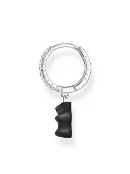 orecchini donna Thomas Sabo CR726-052-11 Silver Single creole With Black Gold Bear Pendant Ladies