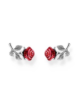 orecchini donna Thomas Sabo H2314-664-10 Silver Stud Earrings Roses Romance Ladies