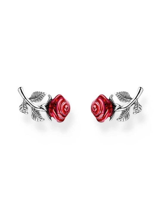 orecchini donna Thomas Sabo H2314-664-10 Silver Stud Earrings Roses Romance Ladies
