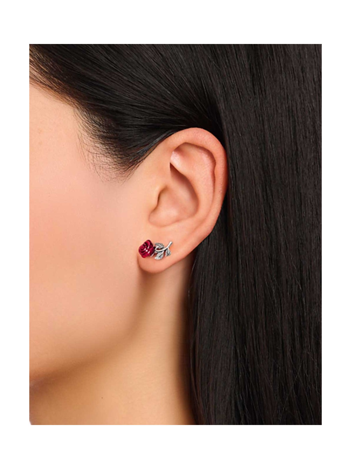 orecchini donna Thomas Sabo H2314-664-10 Silver Stud Earrings Roses Romance Ladies