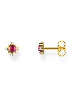 orecchini donna Thomas Sabo H2311-995-10 Gold-plated Stud Earrings With Red Stone Ladies