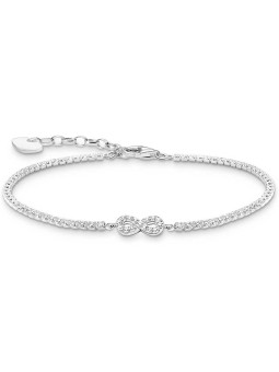 bracciale donna Thomas Sabo A2176-051-14-L19V Silver Tennis Bracelet infinity With White stones
