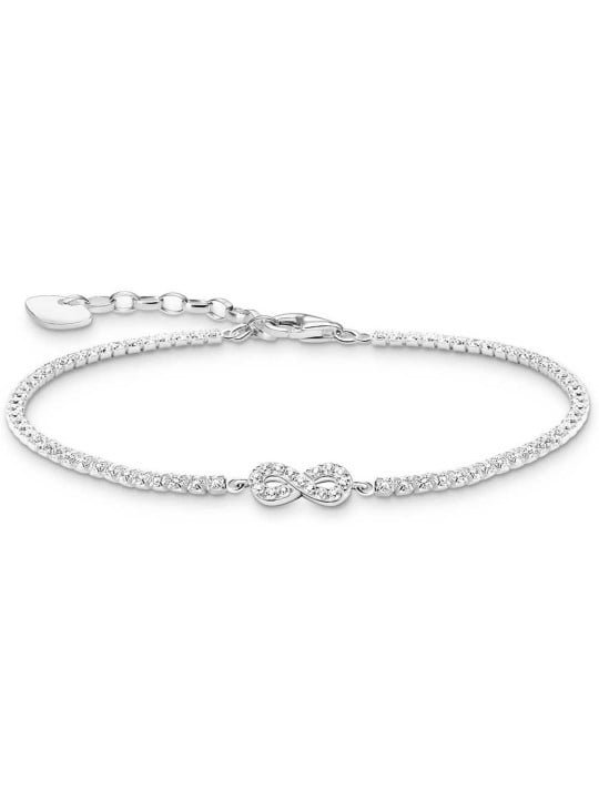 bracciale donna Thomas Sabo A2176-051-14-L19V Silver Tennis Bracelet infinity With White stones