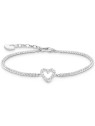 bracciale donna Thomas Sabo A2177-051-14-L19V Silver Tennis Bracelet Heart With White stones