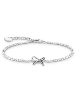 bracciale donna Thomas Sabo A2172-643-14-L19V Silver Bow-Bracelet With White stones