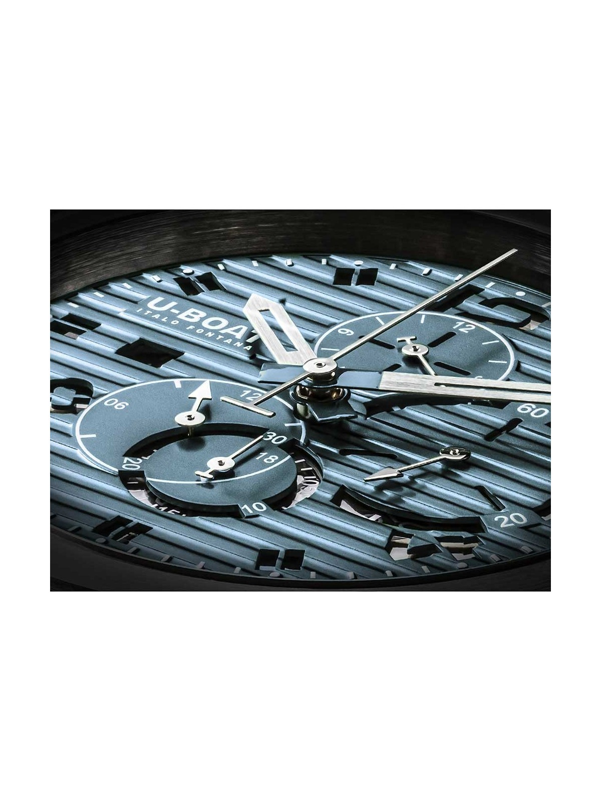 orologio uomo U-Boat 9589 Mens Watch Chimera 46mm Chrono SS Blue Automatic 10ATM