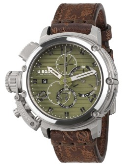 orologio uomo U-Boat 9591 Mens Watch Chimera 46mm Chrono SS Green Automatic 10ATM