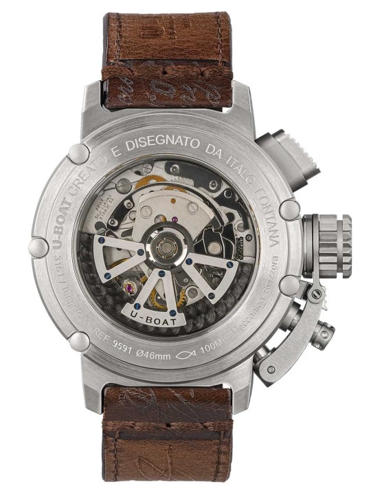 orologio uomo U-Boat 9591 Mens Watch Chimera 46mm Chrono SS Green Automatic 10ATM