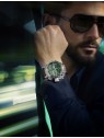 orologio uomo U-Boat 9591 Mens Watch Chimera 46mm Chrono SS Green Automatic 10ATM