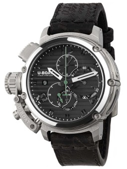 orologio uomo U-Boat 9592 Mens Watch Chimera 46mm Chrono SS Black Automatic 10ATM