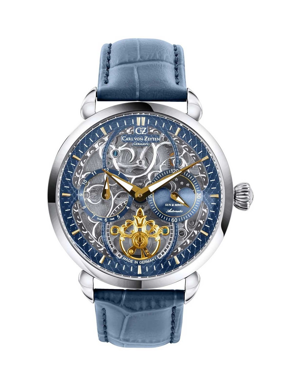 orologio uomo Carl von Zeyten CVZ0005BLGS Mens Watch Neukirch Automatic 45mm 3ATM