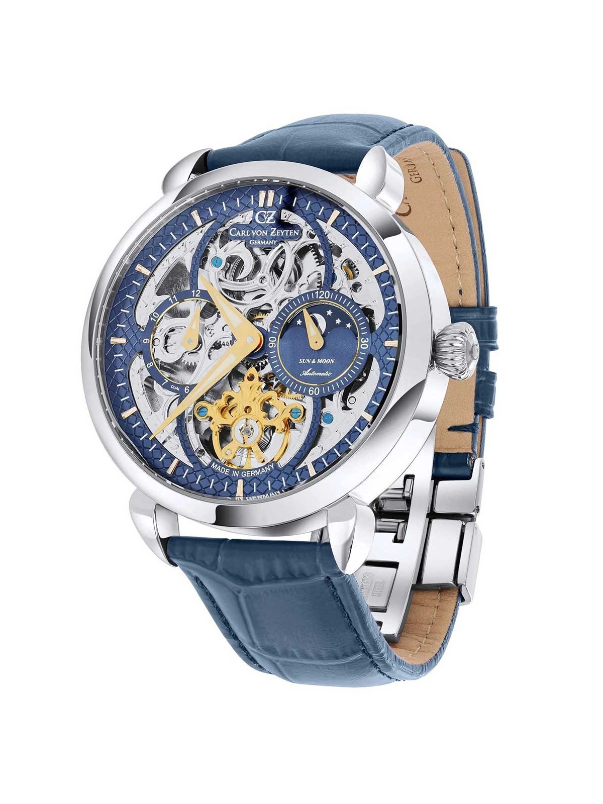 orologio uomo Carl von Zeyten CVZ0005BLGS Mens Watch Neukirch Automatic 45mm 3ATM