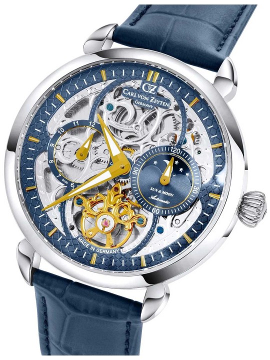 orologio uomo Carl von Zeyten CVZ0005BLGS Mens Watch Neukirch Automatic 45mm 3ATM
