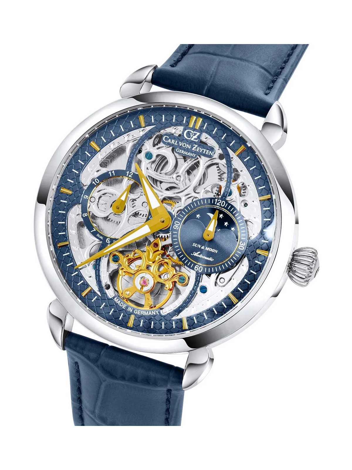 orologio uomo Carl von Zeyten CVZ0005BLGS Mens Watch Neukirch Automatic 45mm 3ATM