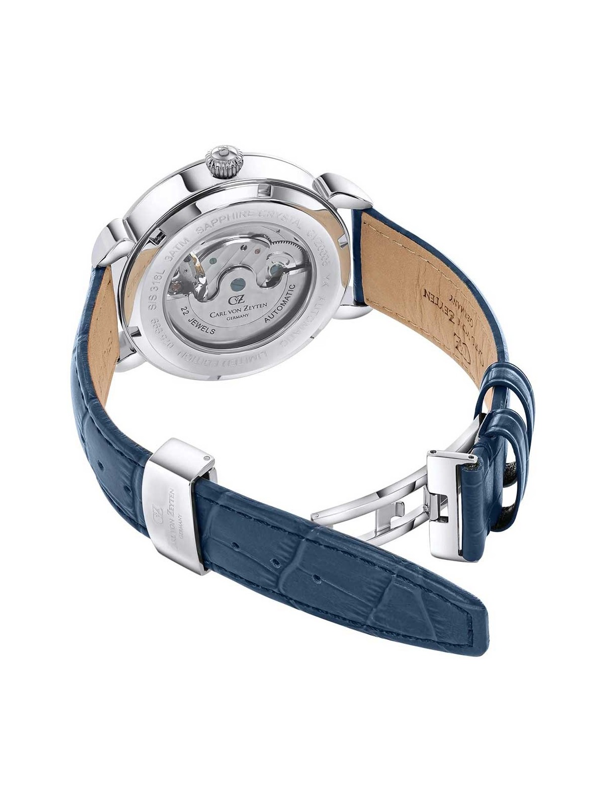 orologio uomo Carl von Zeyten CVZ0005BLGS Mens Watch Neukirch Automatic 45mm 3ATM