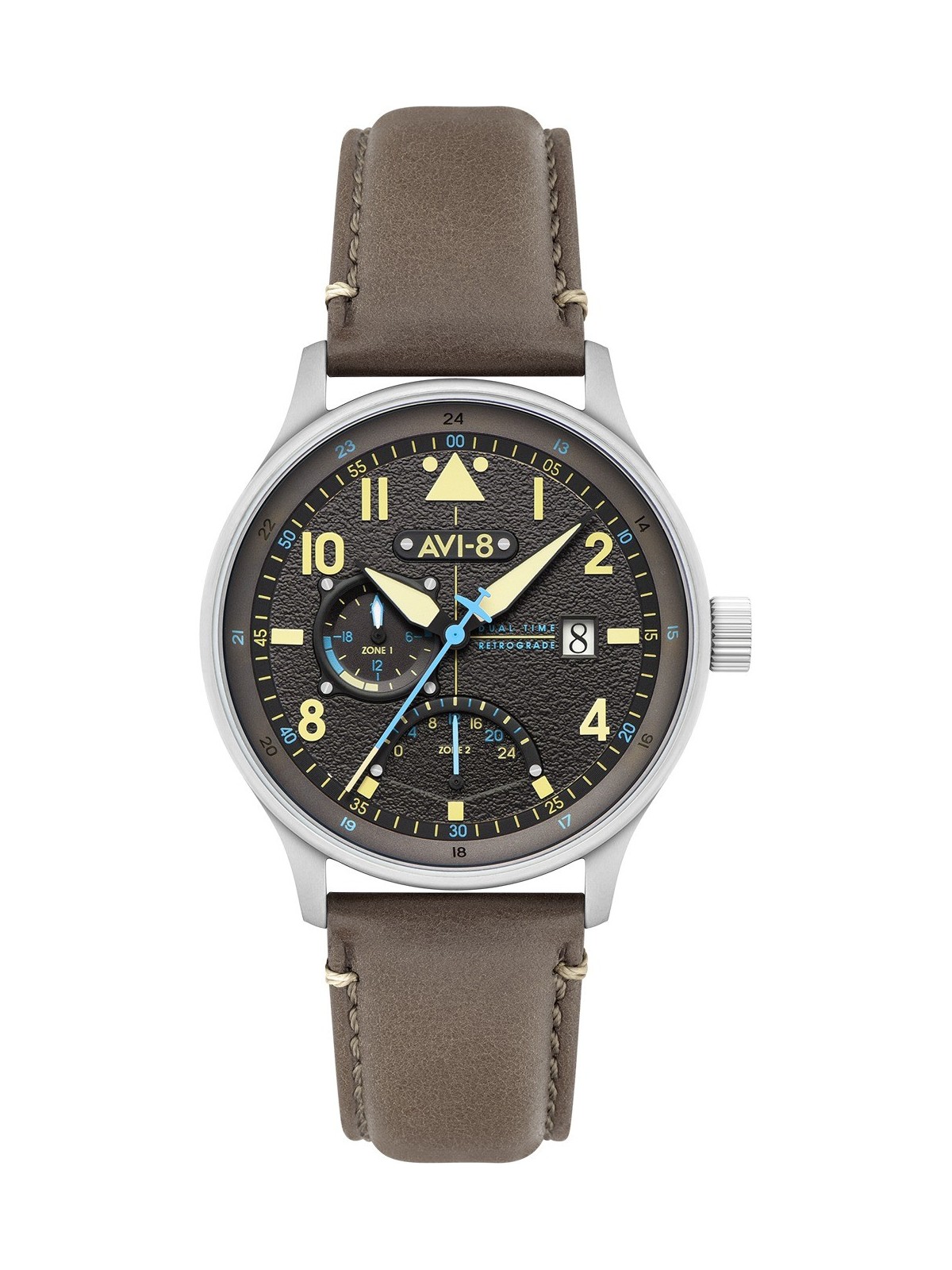 orologio uomo AVI-8 AV-4101-09 Mens Watch Hawker Hurricane McKellar Dual Time 44mm 5ATM