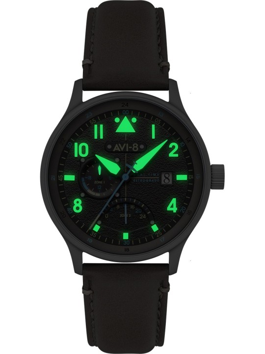 orologio uomo AVI-8 AV-4101-09 Mens Watch Hawker Hurricane McKellar Dual Time 44mm 5ATM