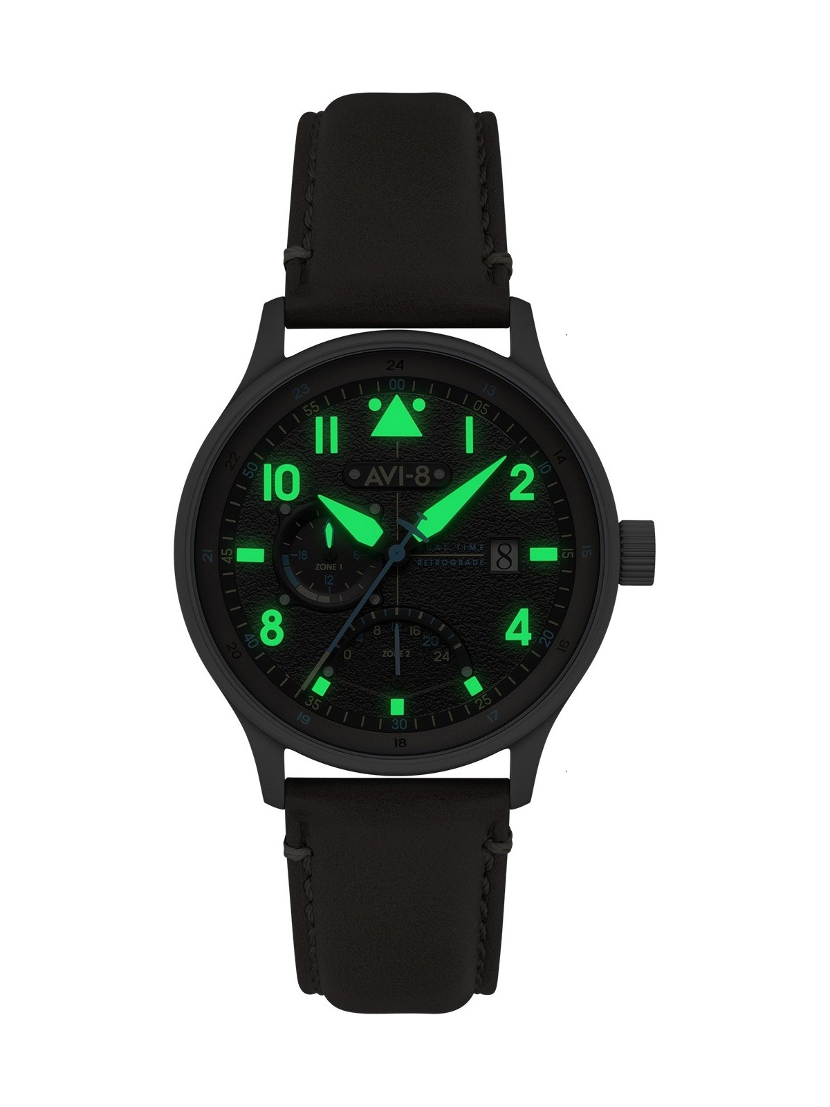 orologio uomo AVI-8 AV-4101-09 Mens Watch Hawker Hurricane McKellar Dual Time 44mm 5ATM