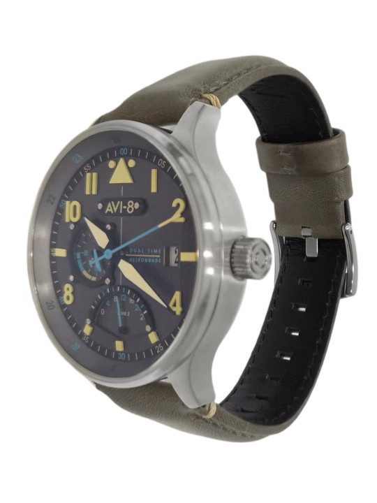 orologio uomo AVI-8 AV-4101-09 Mens Watch Hawker Hurricane McKellar Dual Time 44mm 5ATM