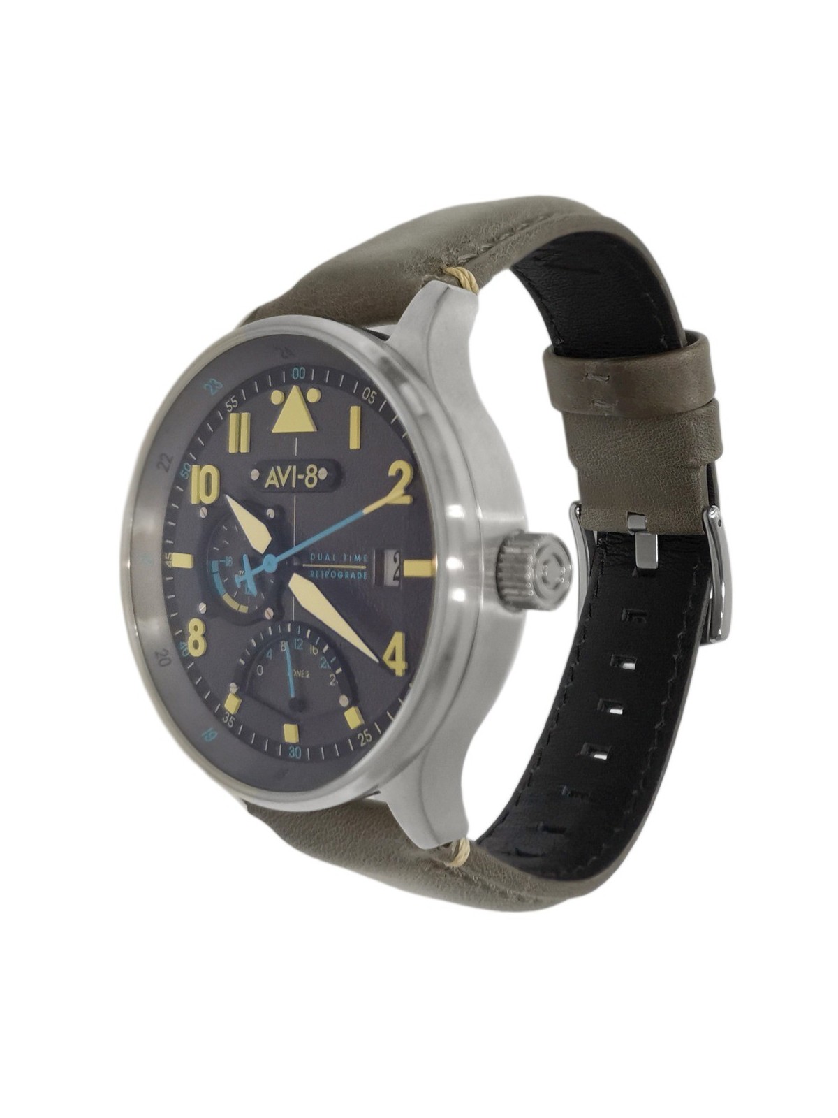 orologio uomo AVI-8 AV-4101-09 Mens Watch Hawker Hurricane McKellar Dual Time 44mm 5ATM