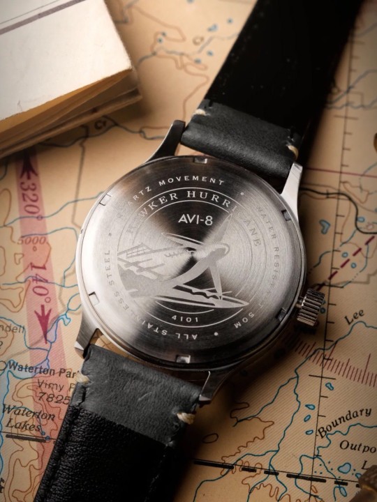 orologio uomo AVI-8 AV-4101-09 Mens Watch Hawker Hurricane McKellar Dual Time 44mm 5ATM