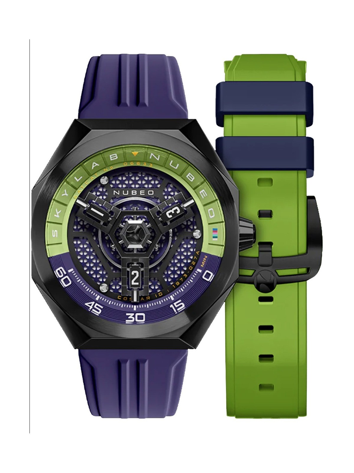 orologio uomo Nubeo NB-6083-0B Mens Watch Skylab Automatic Limited 48mm 10ATM