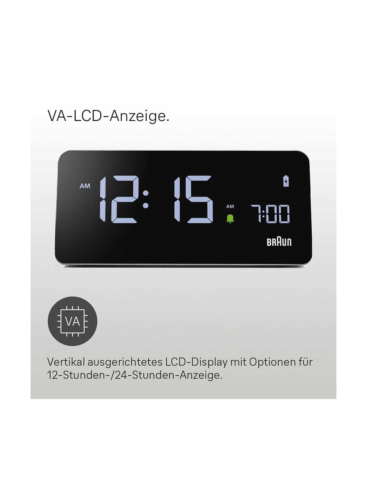sveglia Braun BC21GEU Digital Alarm Clock With Wireless Charging