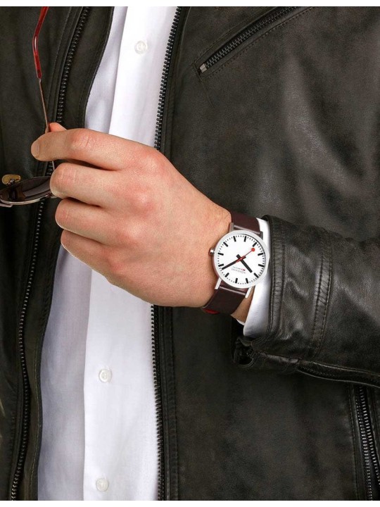 orologio uomo Mondaine A660.30360.11SBGV Mens Watch Classic SBB vegan 40mm 3ATM
