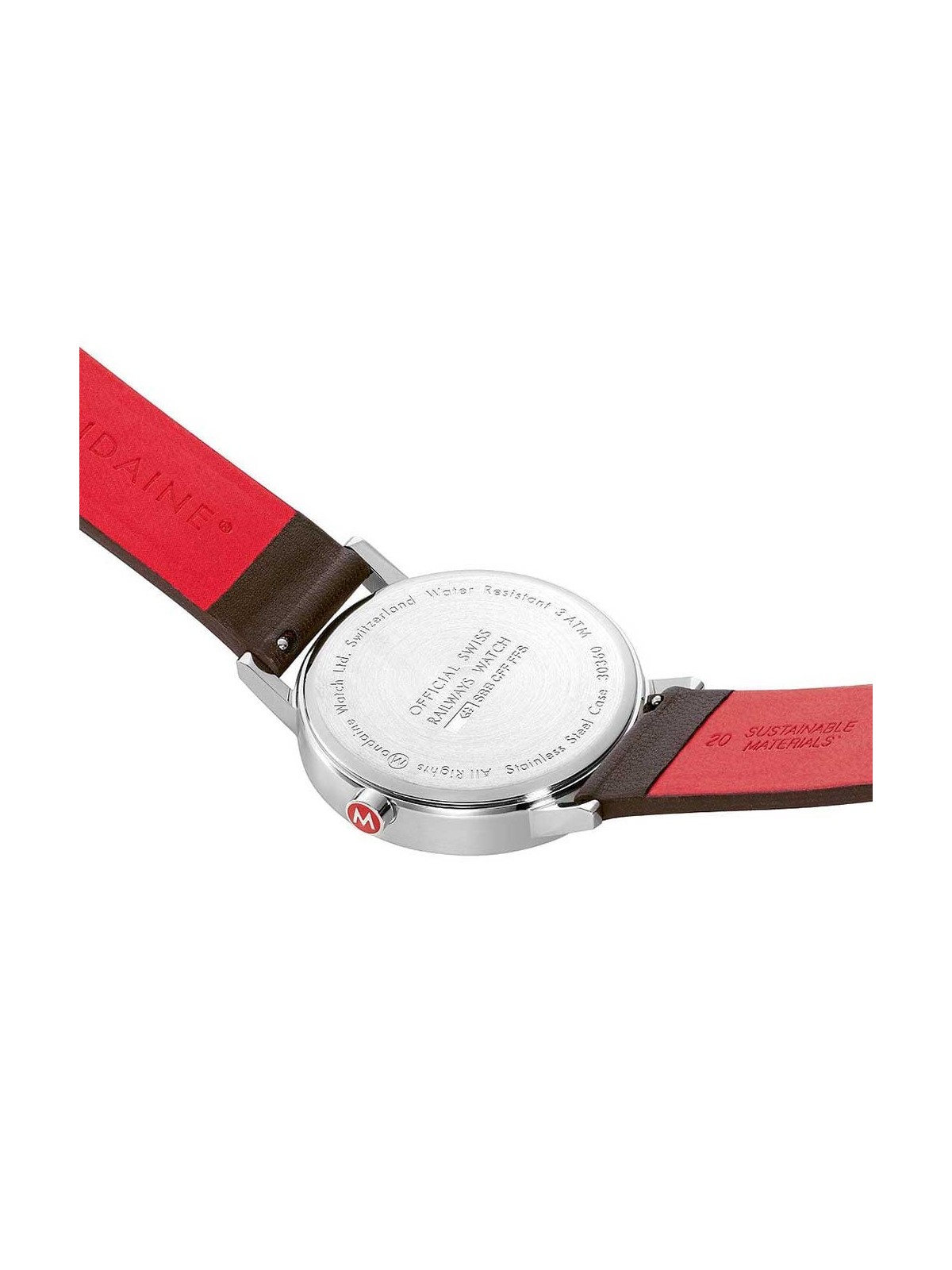 orologio uomo Mondaine A660.30360.11SBGV Mens Watch Classic SBB vegan 40mm 3ATM