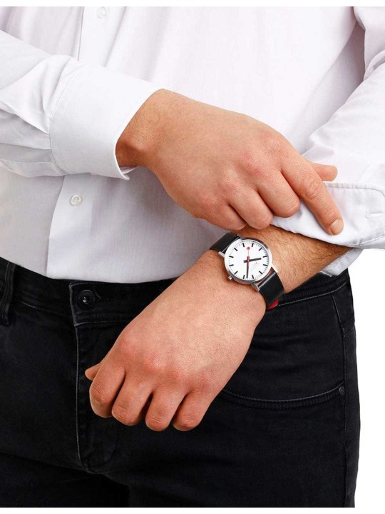 orologio uomo Mondaine A660.30360.16SBBV Mens Watch Classic SBB vegan 40mm 3ATM
