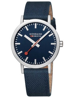 orologio uomo Mondaine A660.30360.40SBD Mens Watch Classic SBB recyc. Textile 40mm 3ATM