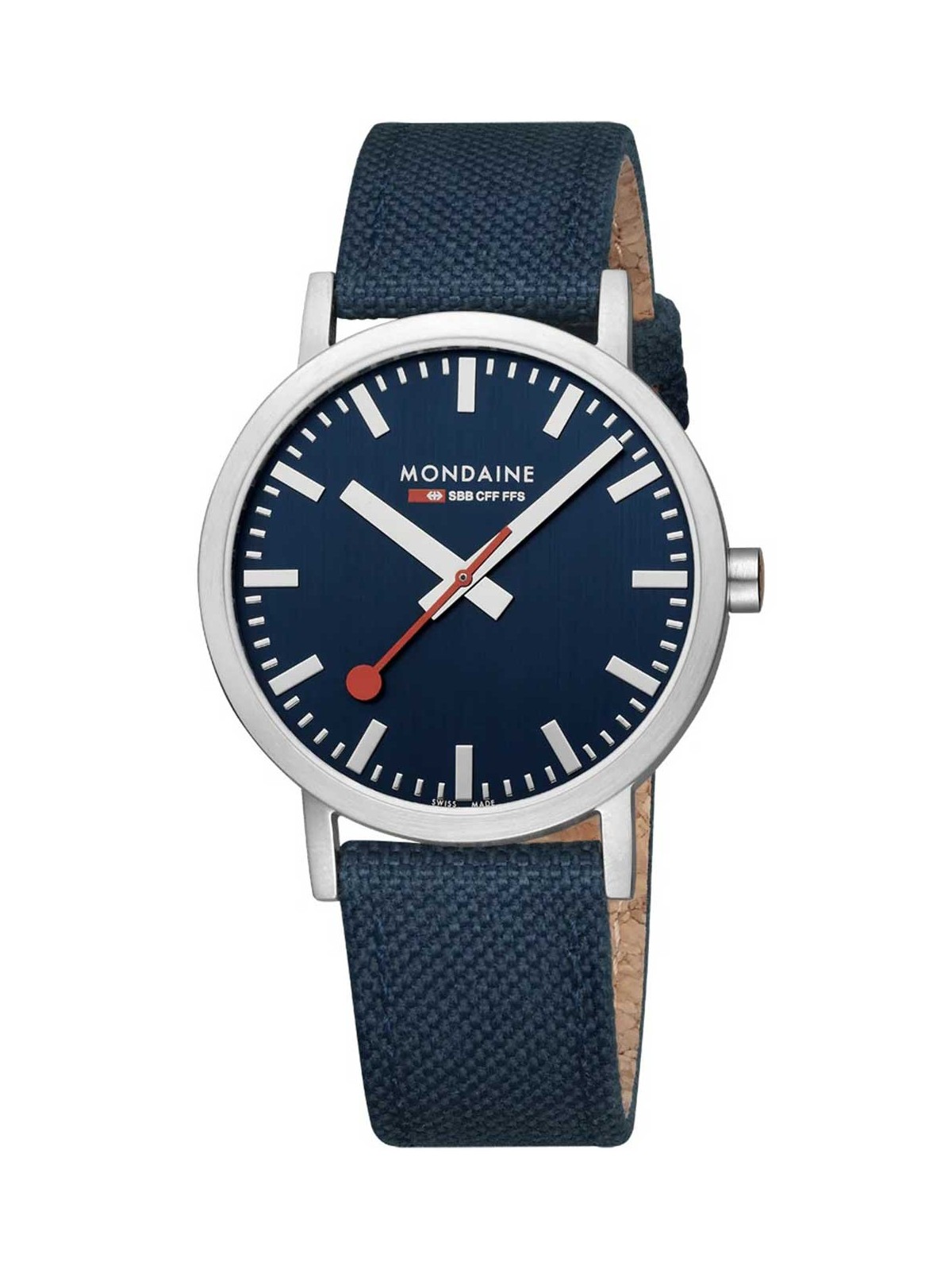 orologio uomo Mondaine A660.30360.40SBD Mens Watch Classic SBB recyc. Textile 40mm 3ATM