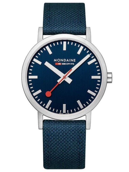 orologio uomo Mondaine A660.30360.40SBD Mens Watch Classic SBB recyc. Textile 40mm 3ATM