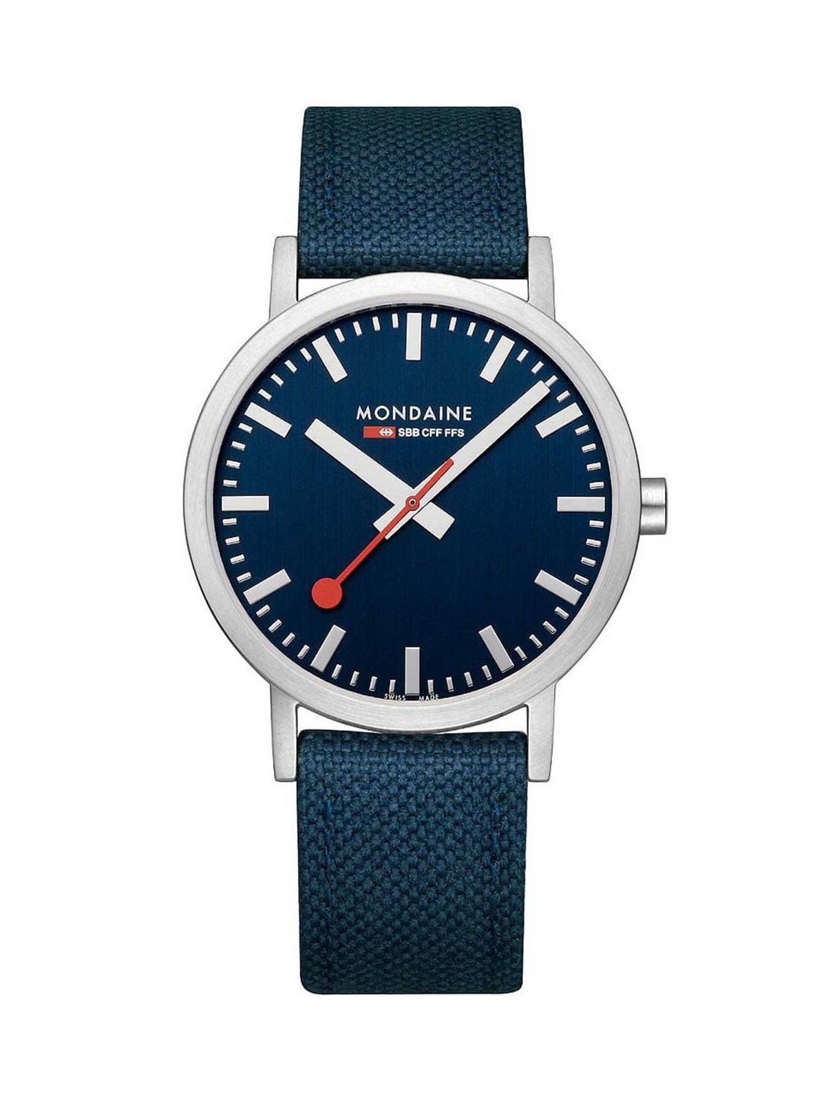 orologio uomo Mondaine A660.30360.40SBD Mens Watch Classic SBB recyc. Textile 40mm 3ATM